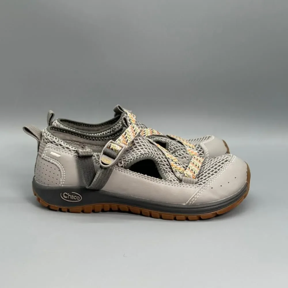 Chaco Odyssey Trail Girls Kids Size 3 Gray Strappy Slip Sandals Shoes Adjustable